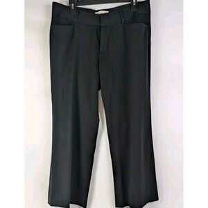 Michael Kors Black Cropped Wide Leg Ankle Dress Crop Pants Slacks Size 10